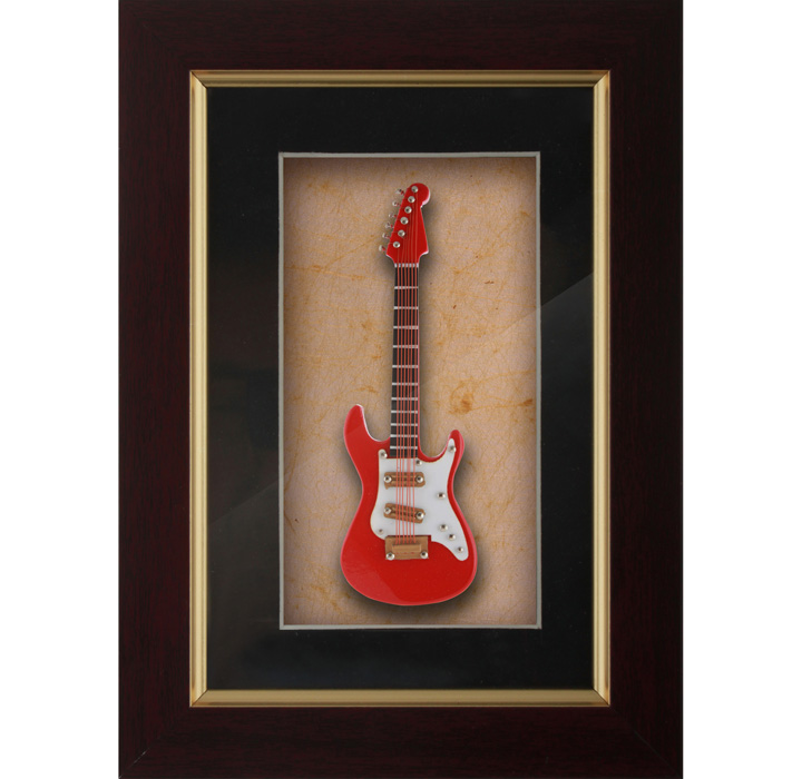 Miniature Red Guitar Decorative frames-DFEG34